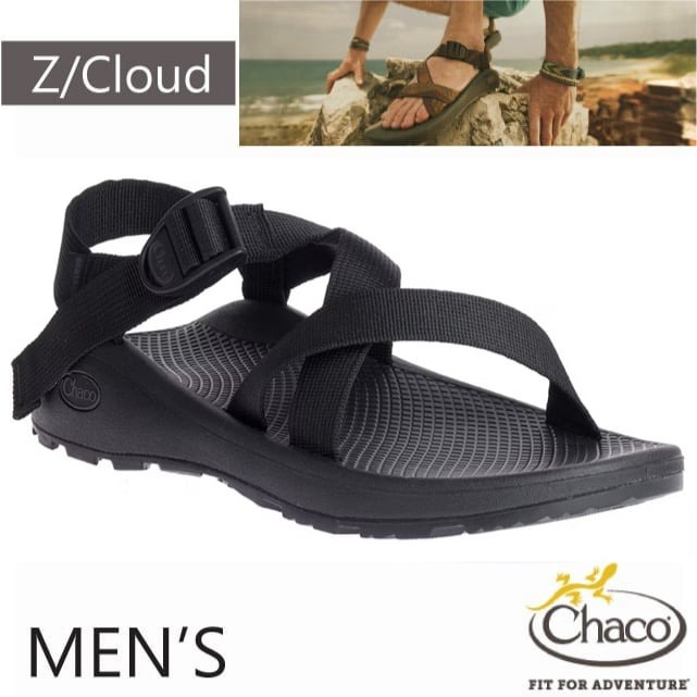 【Chaco】贈置鞋袋!男 Z/CLOUD 越野紓壓運動涼鞋(標準款)/CH-ZLM01-H400 實體黑✿30E010